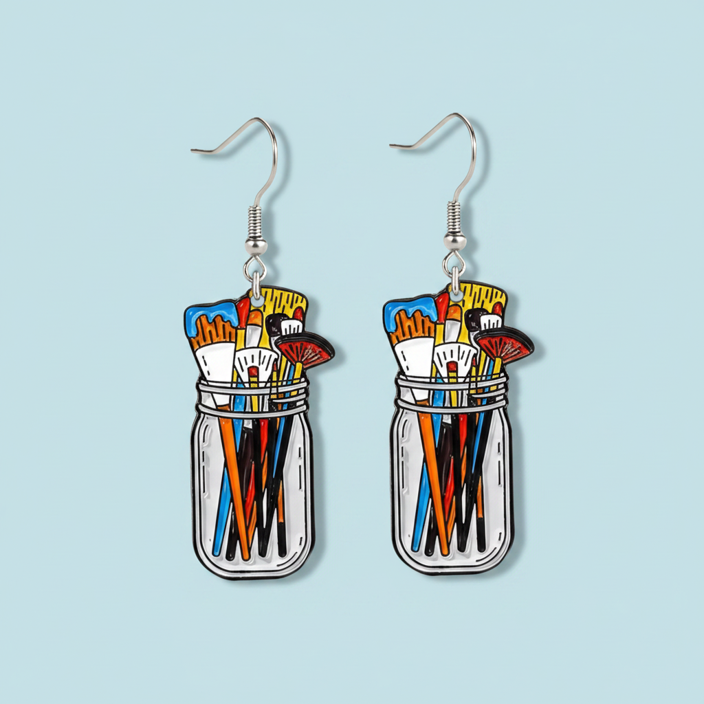 Paint Brush Earrings
