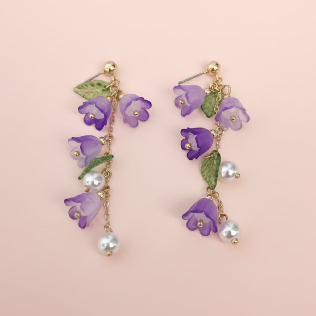 Purple Lily Earring