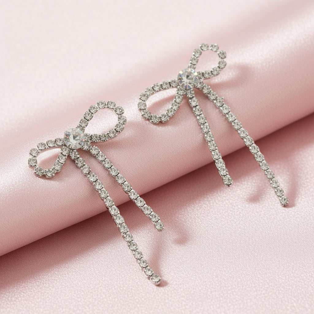 Sparkly Bow Earrings