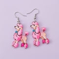 Pink Poodle Earrings