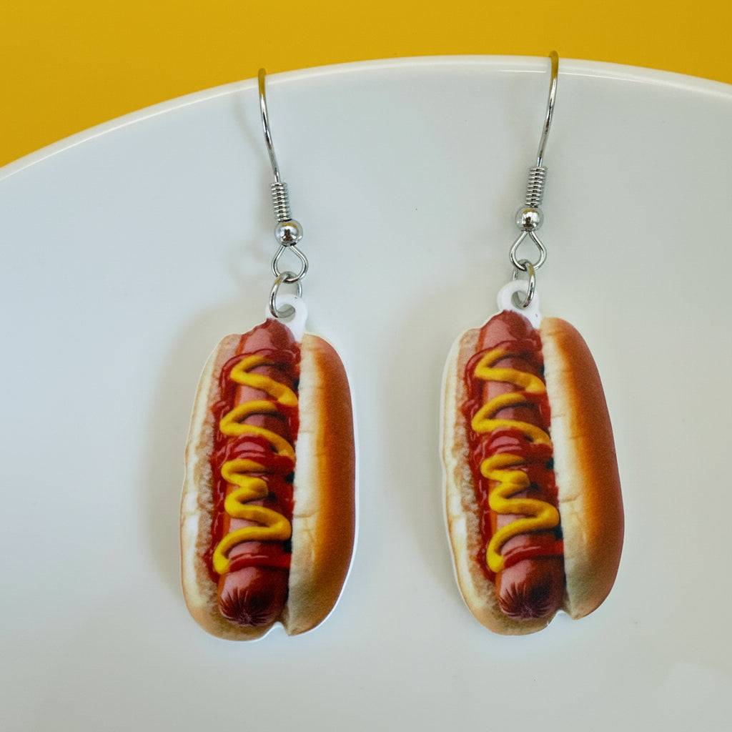 Hotdog Earring