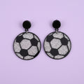 Shimmer Soccer Ball Earring