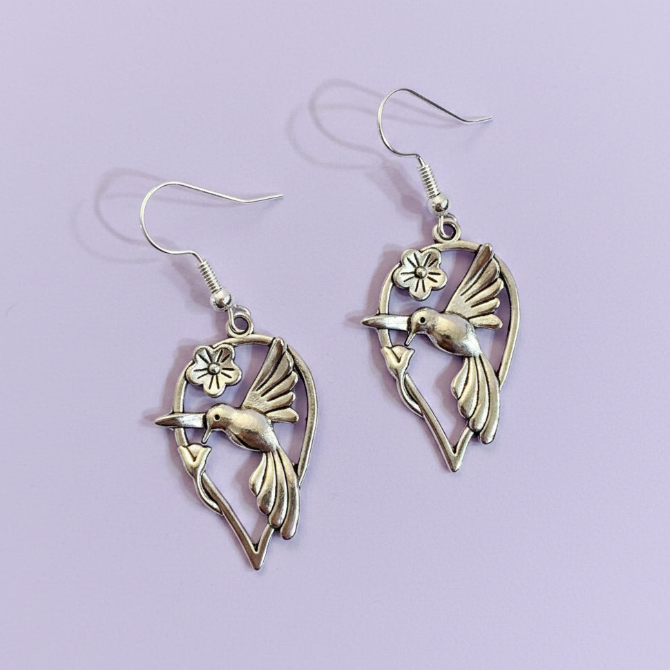Teardrop Hummingbird Earring