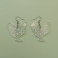 Pretty Floral Chicken Earring