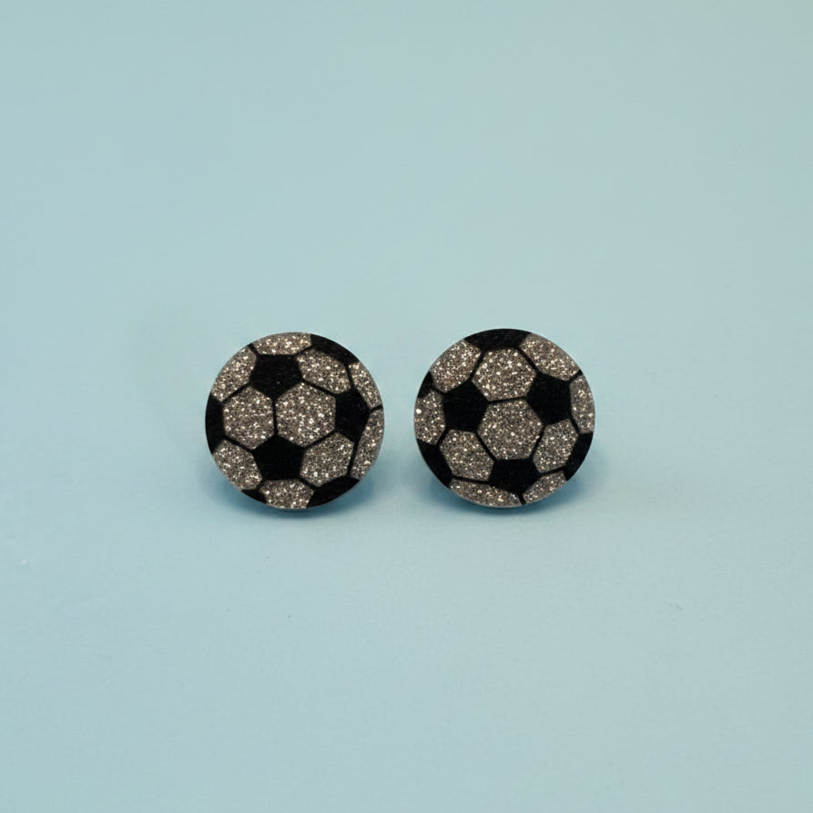 Soccer Stud Earring