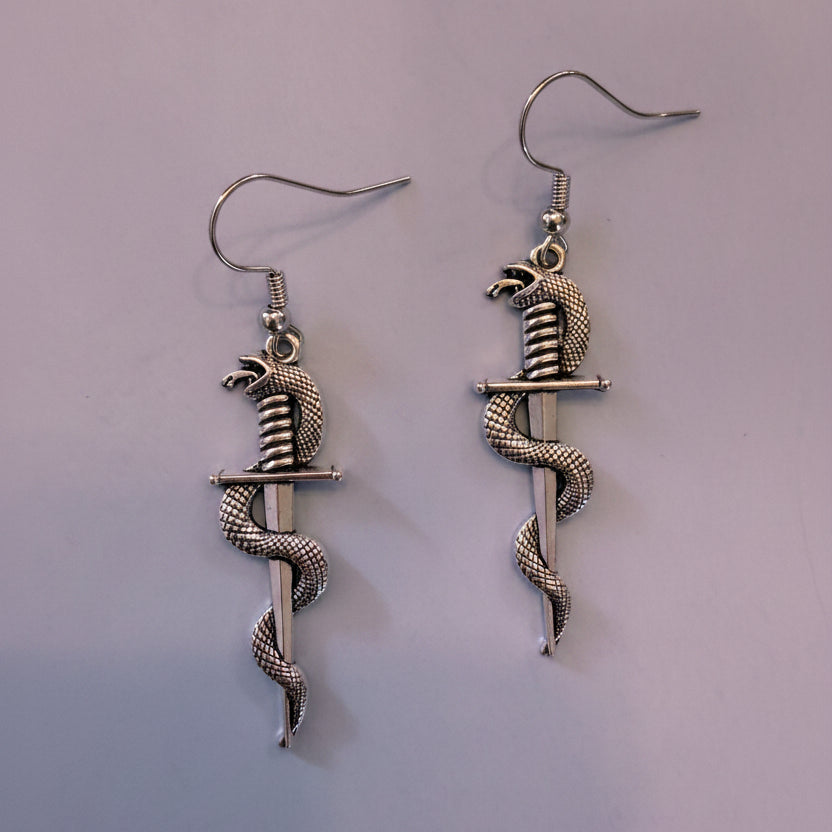 Snake Sword Earring