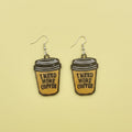 Need Coffee Earring