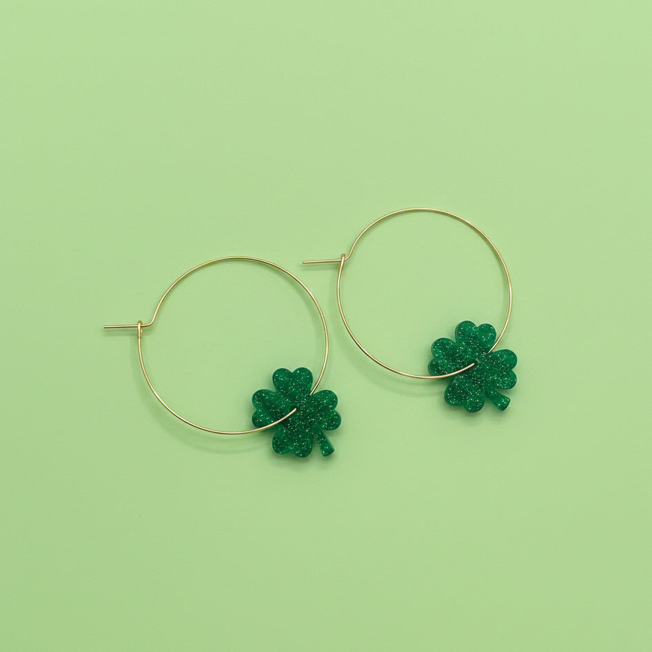 Clover Hoop Earring