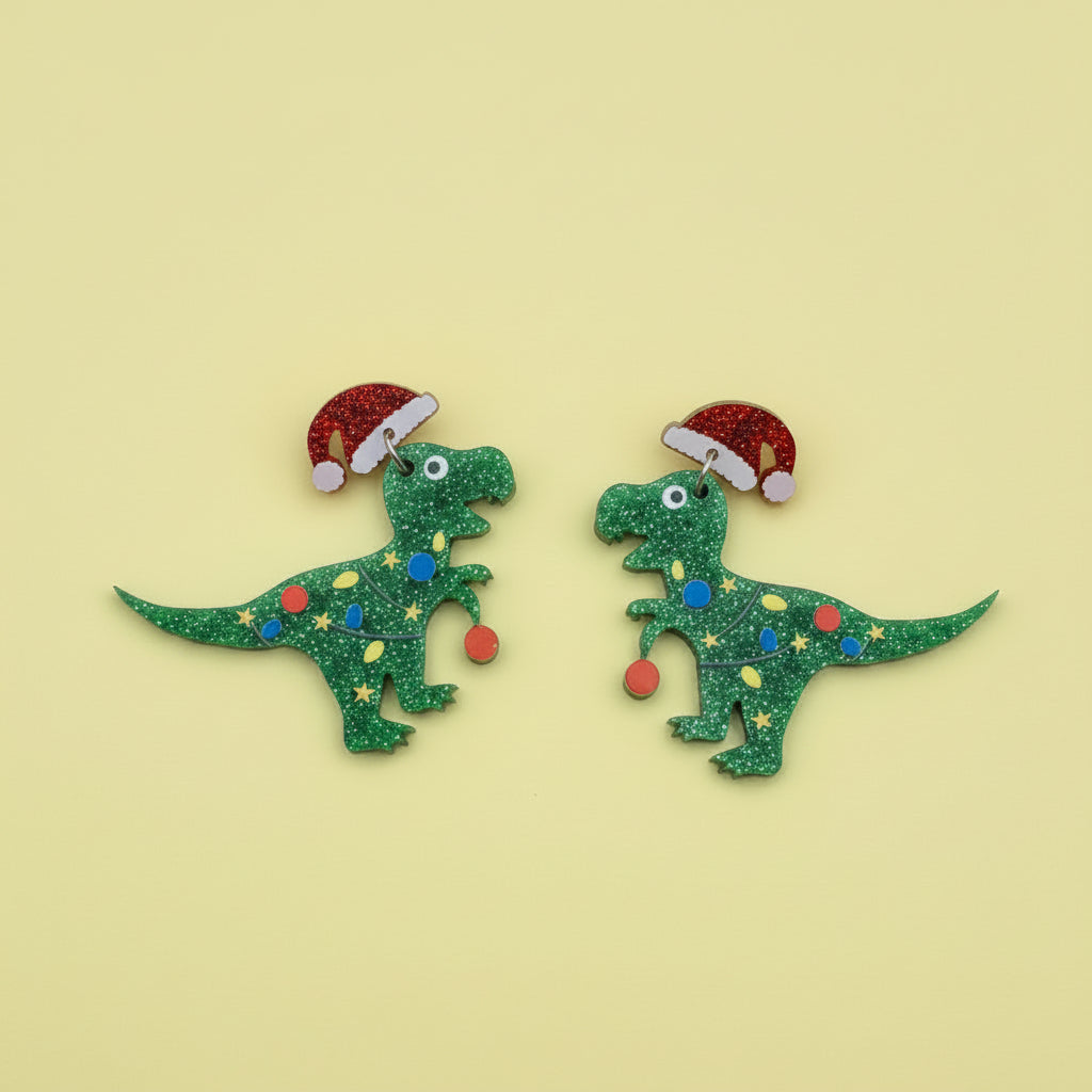 Festive Dino Earring