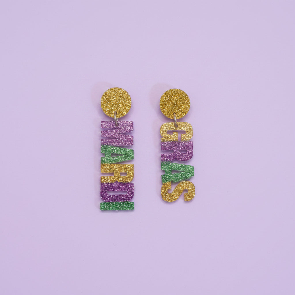 Mardi Gras Earrings