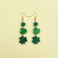 Glitter Clovers Earring