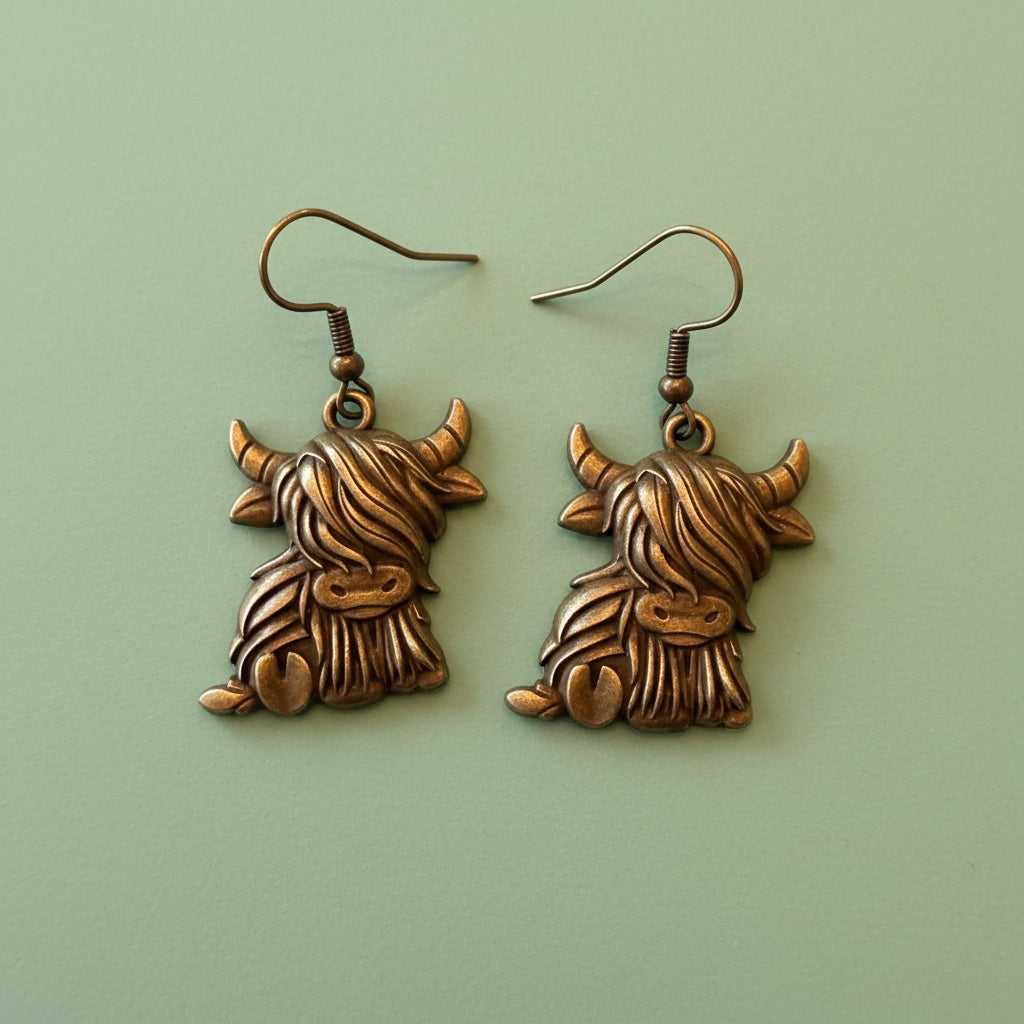 Highland Cow Earring