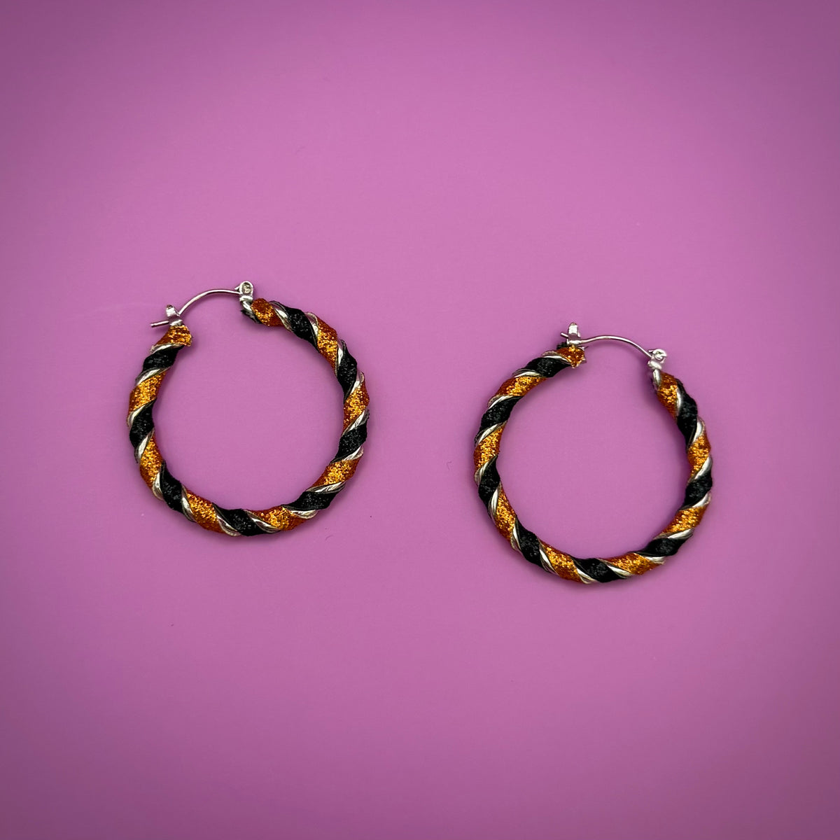 Orange and Black Hoops