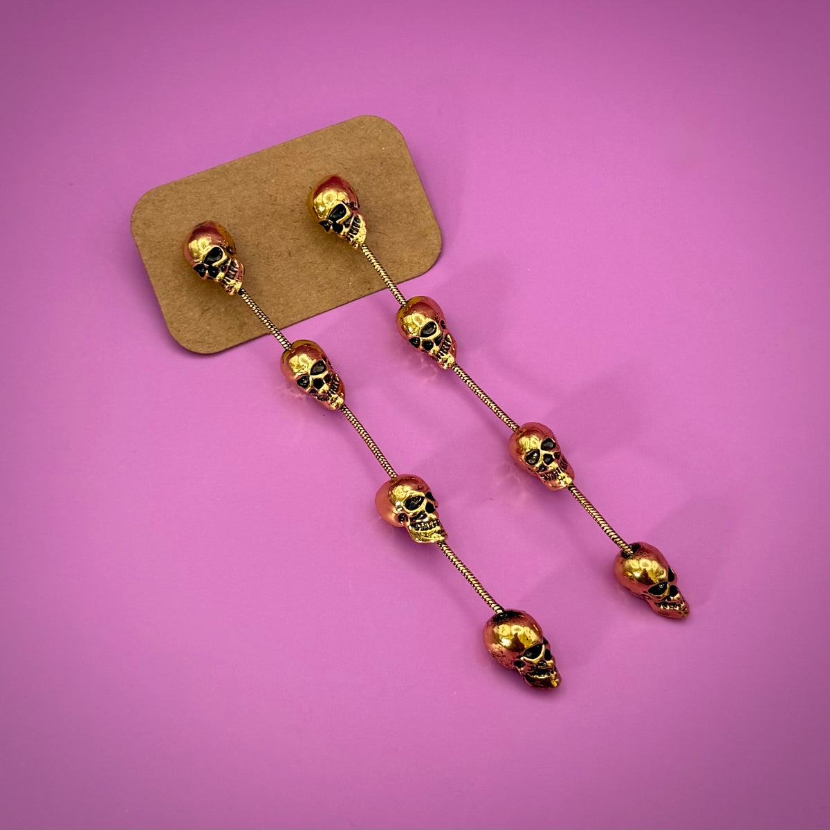 Golden Skull Dangle