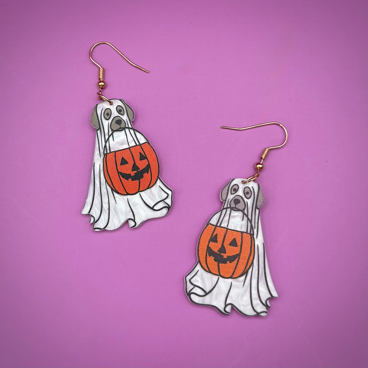 Ghost Pup Earrings