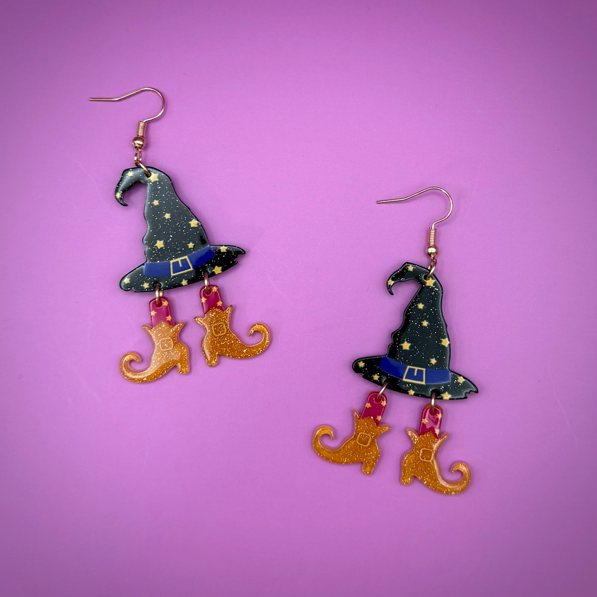 Witchy Hat and Boots Earring