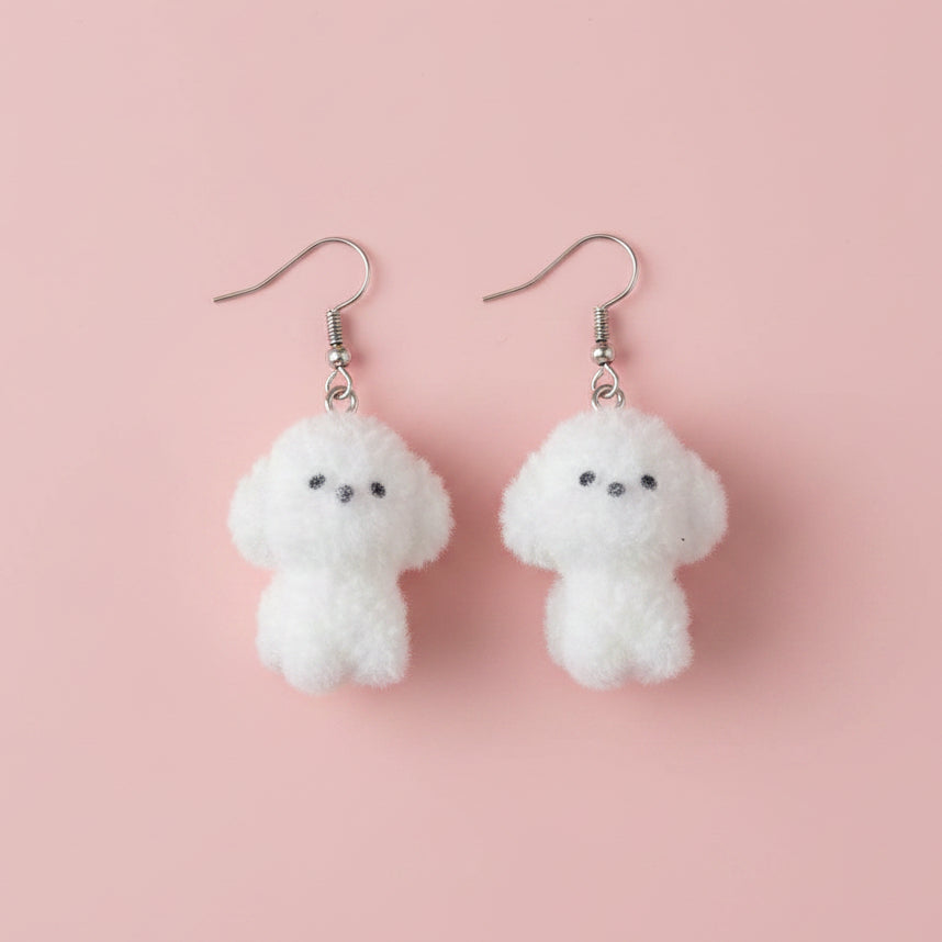 Fluffy Pup Earrings