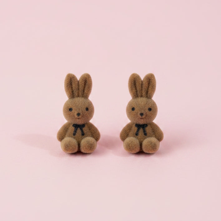Fuzzy Bunny Earring