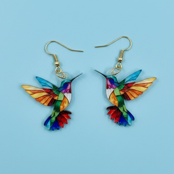 Colorful Hummingbird Earring