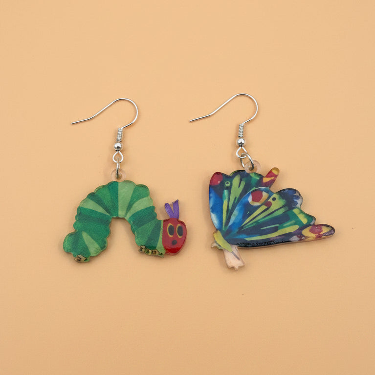 Caterpillar Butterfly Earrings