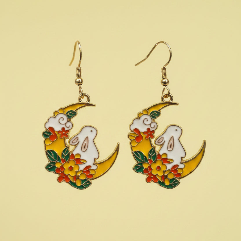 Moon Bunny Earrings
