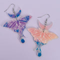 Etched Lunar Moth Earring
