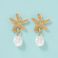 Starfish Pearl Earring