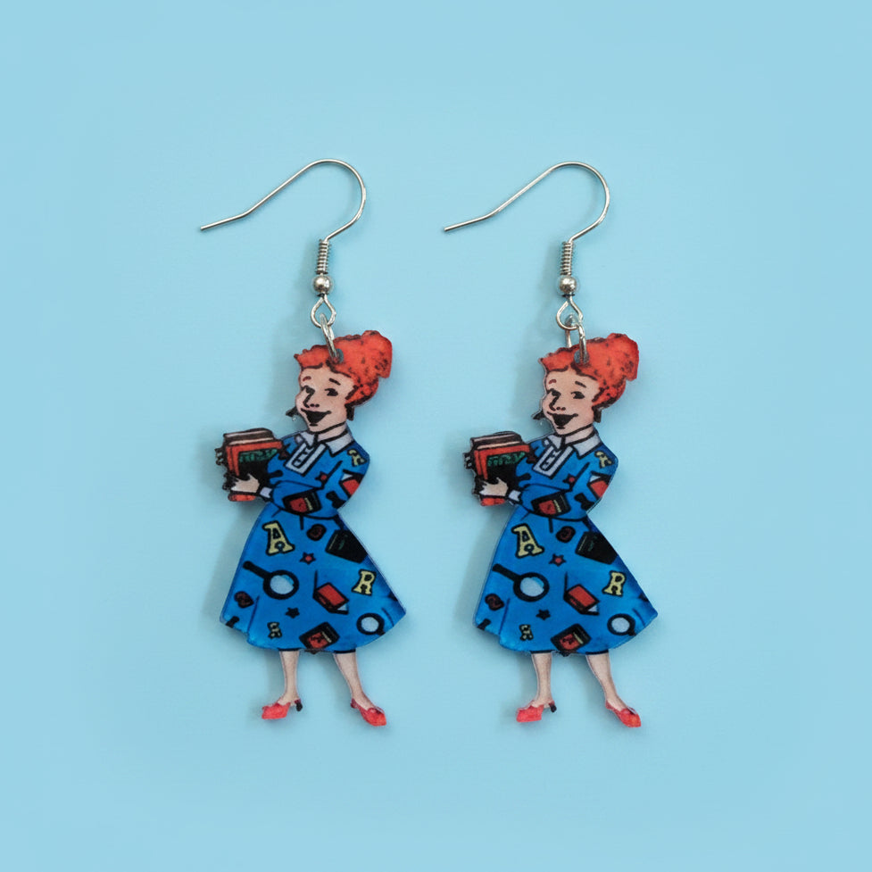 Frizz with Books Earrings
