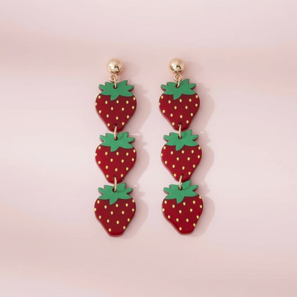 Strawberry Dangle Earrings