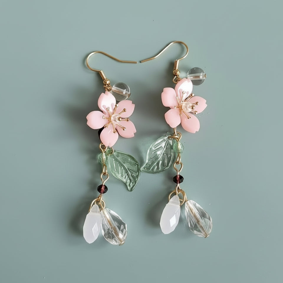 Pink Flower Dangle