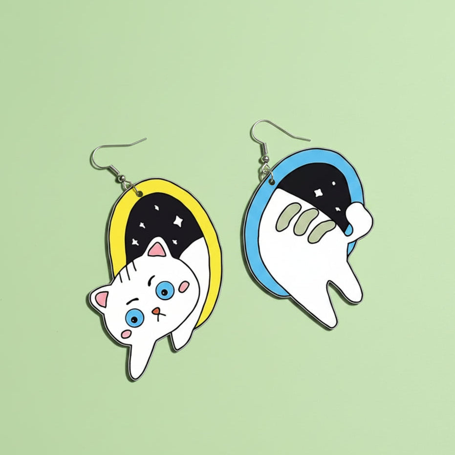 Galaxy Cat Earring