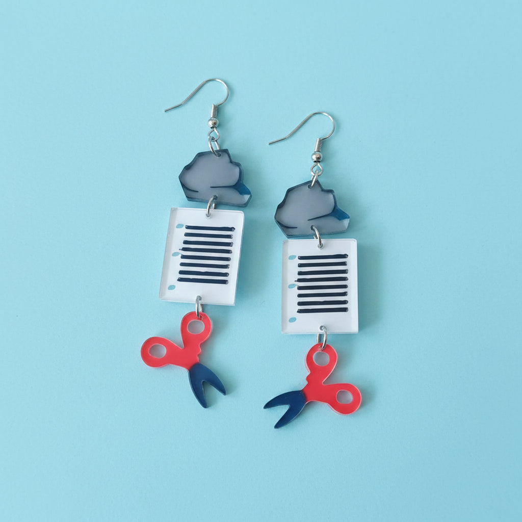 Rock, Paper, Scissors Earring