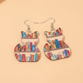 Book Cat Earrings