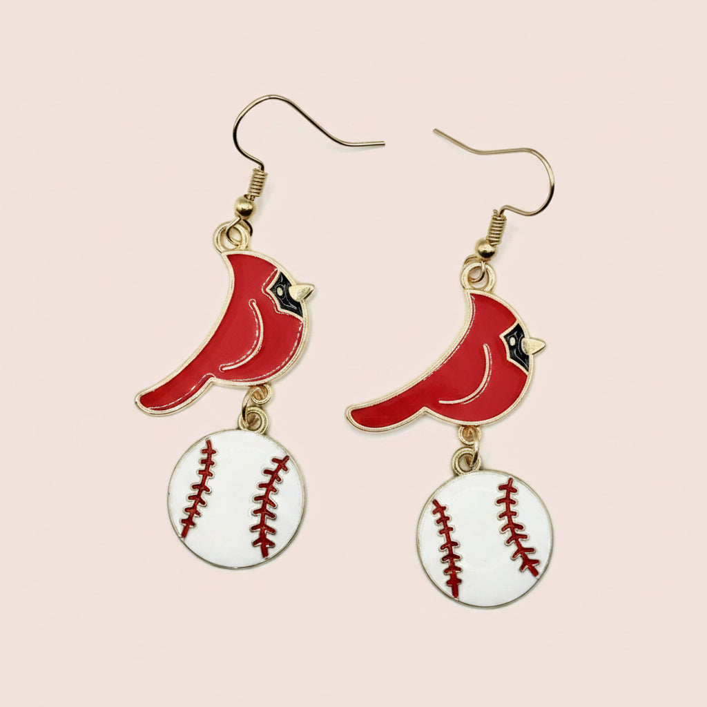 Cards Baseball Earrings