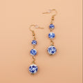 Blue and White Beaded Dangle