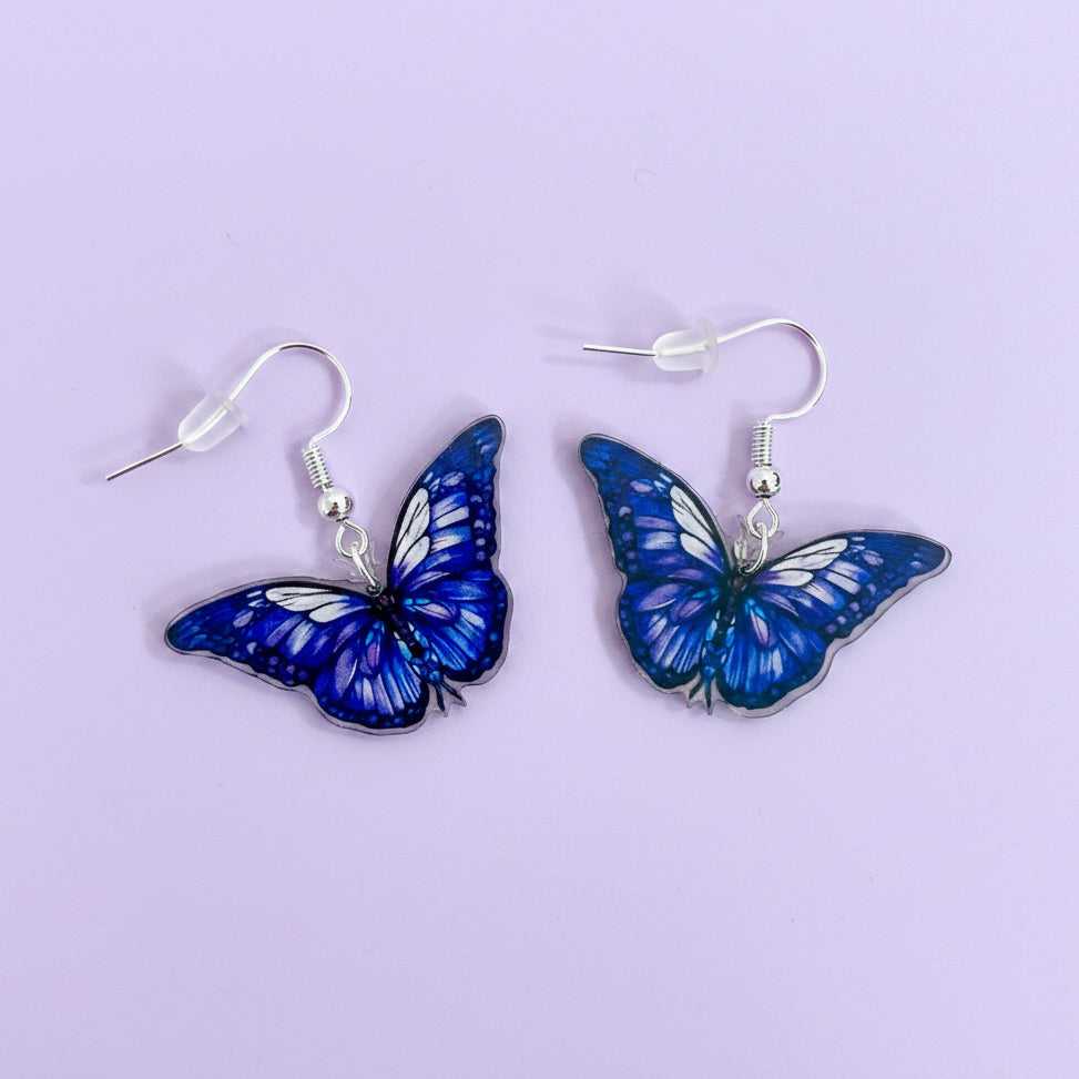 Purple Butterfly Earring