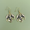 Black and White Dragon Earrings