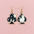 Kitty Clubs and Spades Earring