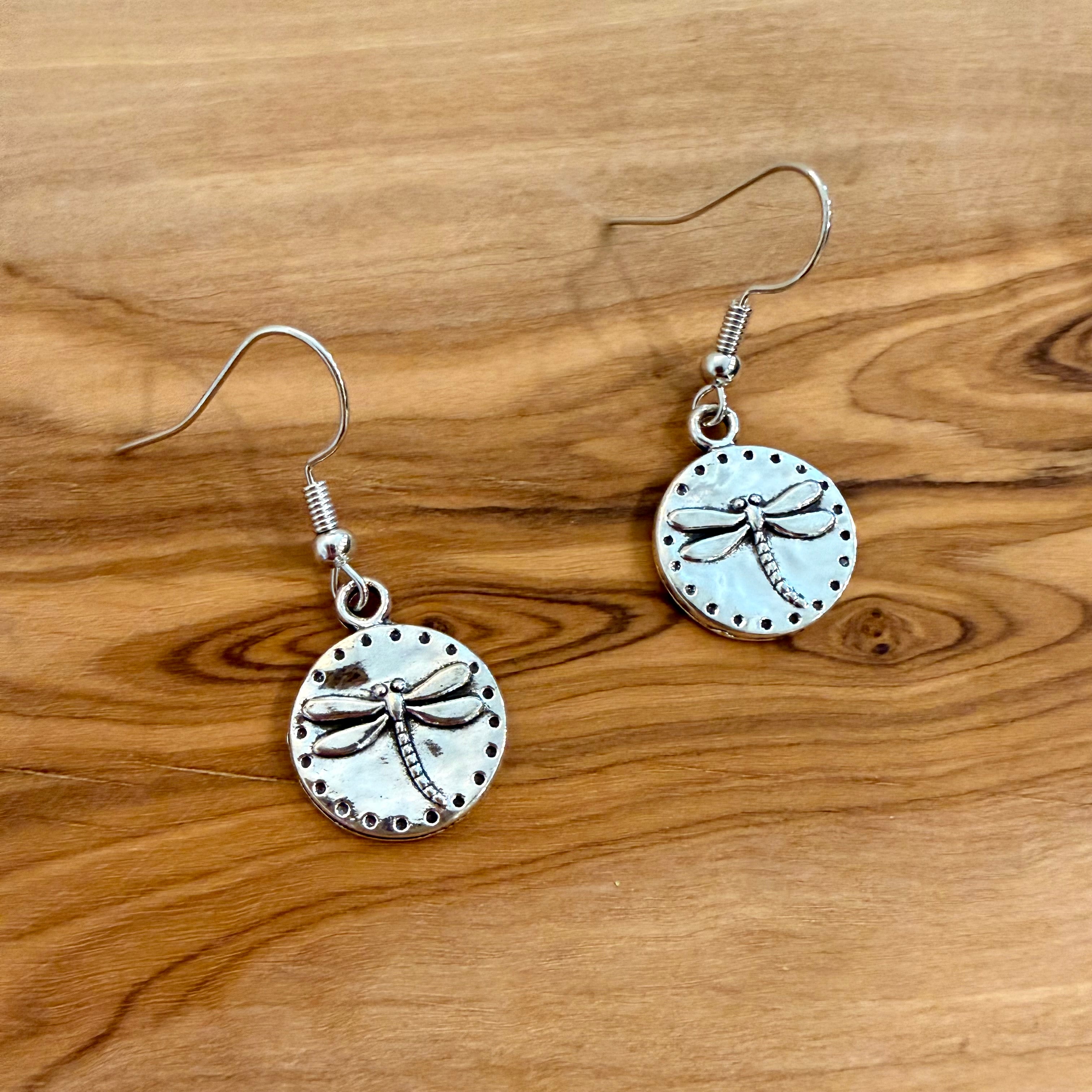 Petite Round Dragonfly Earring
