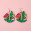 Colorful Floral Cutout Earring