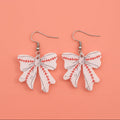 Baseball Bow Earring