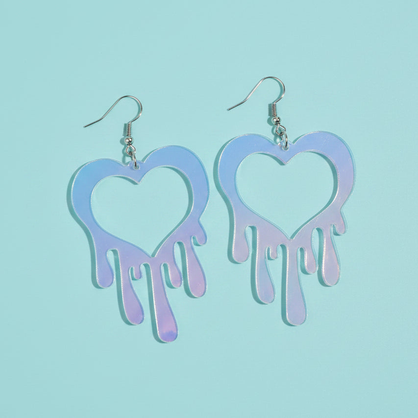 Dripping Heart Earring