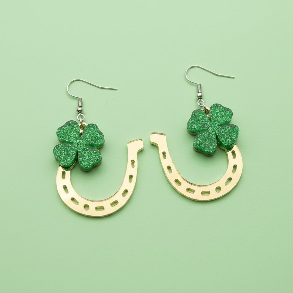 Lucky Horseshoe Earring