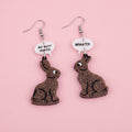 Chocolate Bunny Earring