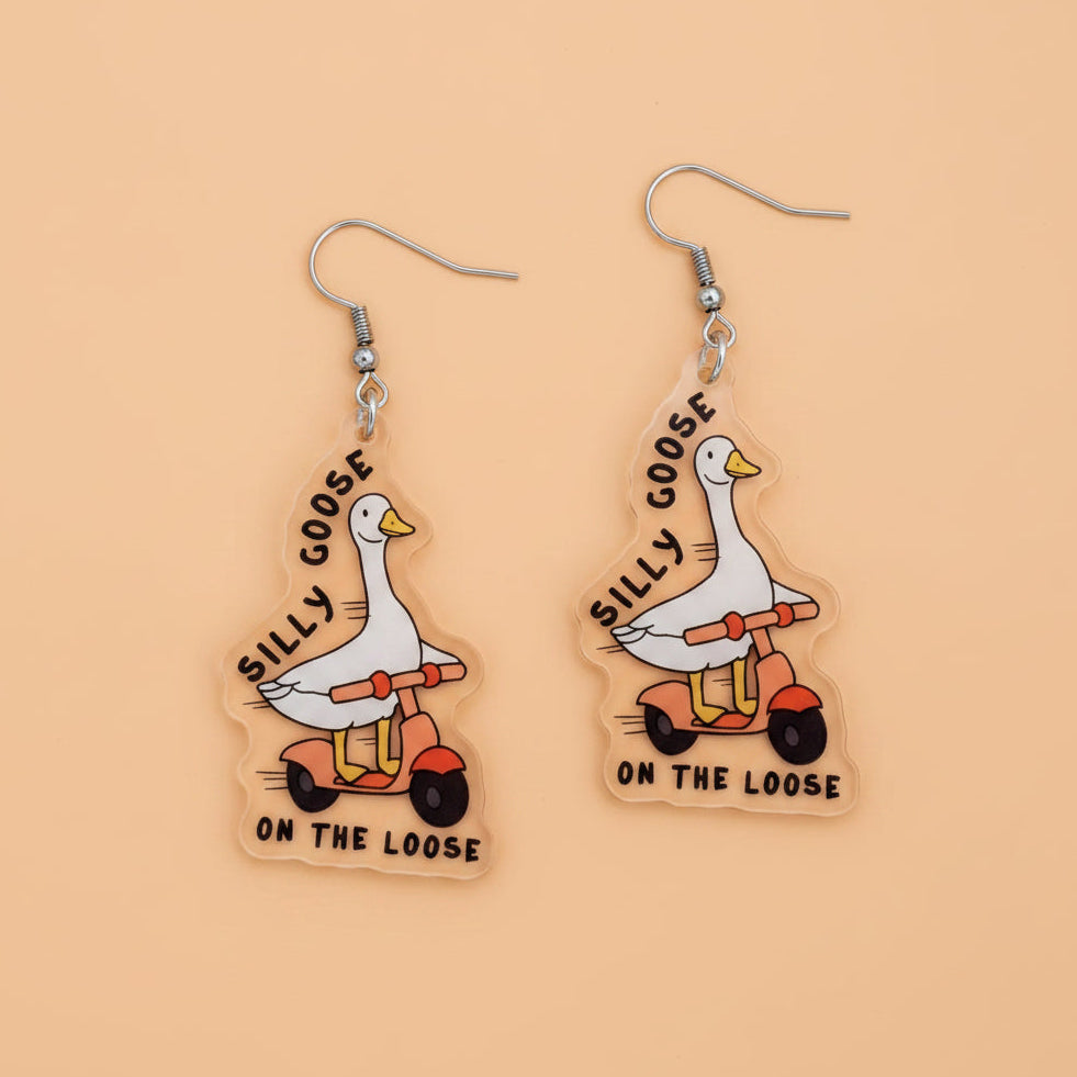Goose on the Loose Earring