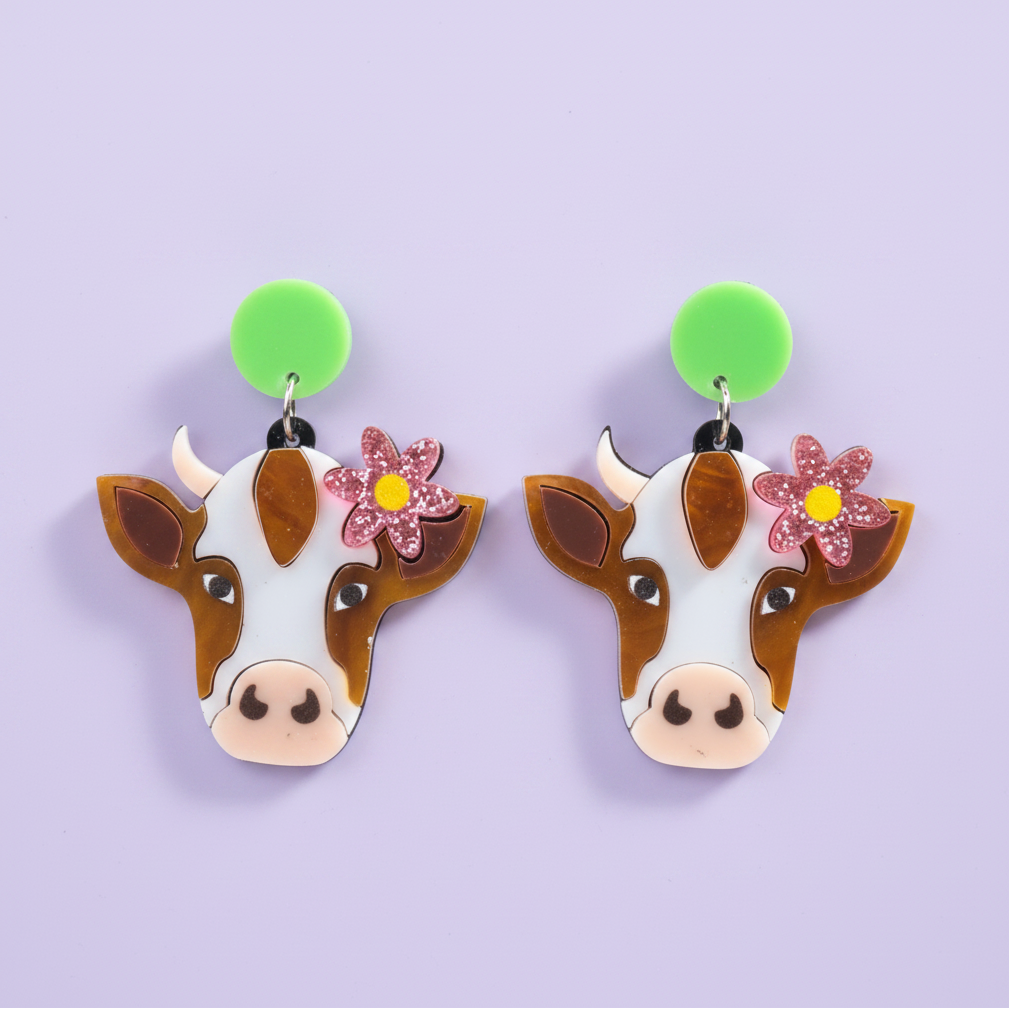 Pretty Cow Earring